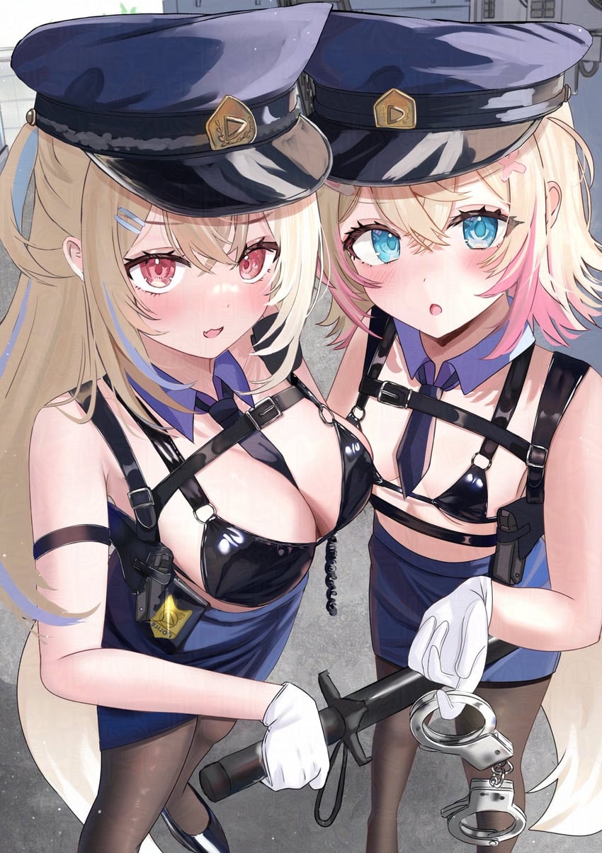 fuwawa abyssgard and mococo abyssgard (hololive and 1 more) drawn by nibosi
