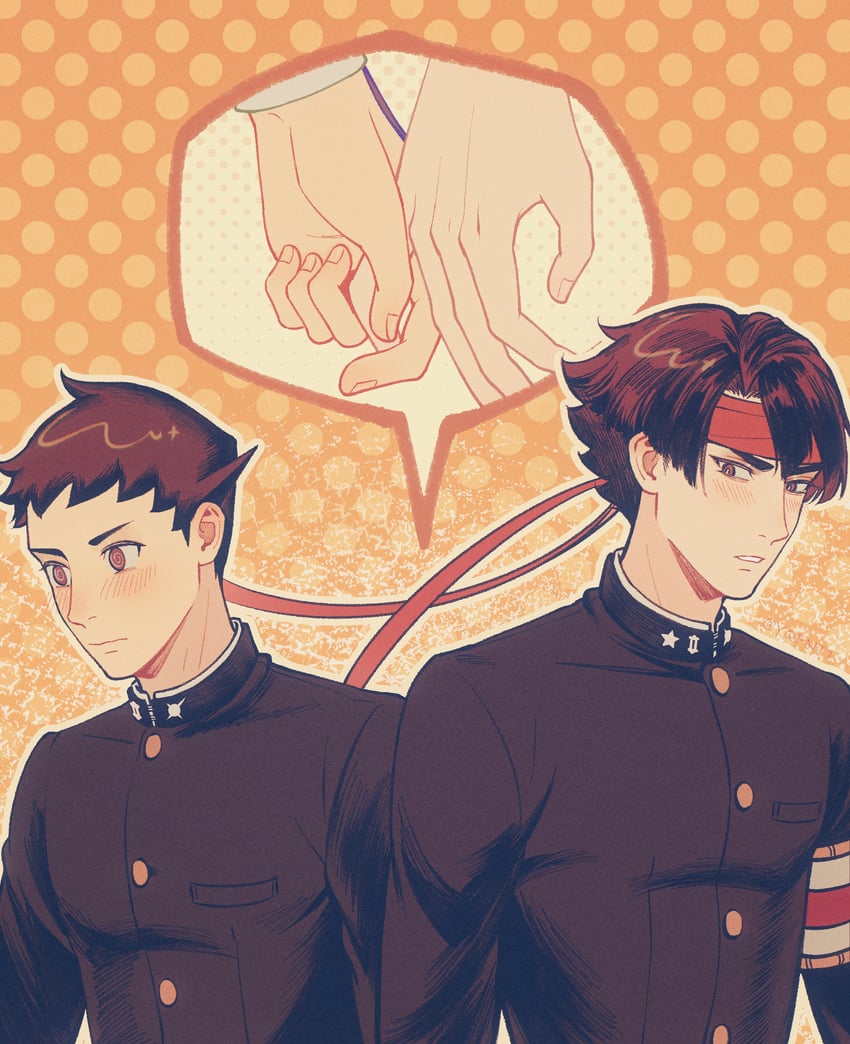 ryunosuke naruhodo and kazuma asogi (ace attorney and 1 more) drawn by kaze_(yznyttdgs)