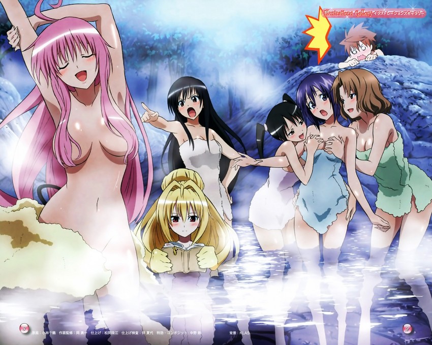konjiki no yami, lala satalin deviluke, kotegawa yui, sairenji haruna, yuuki rito, and 2 more (to love-ru) drawn by kobayashi_chizuru