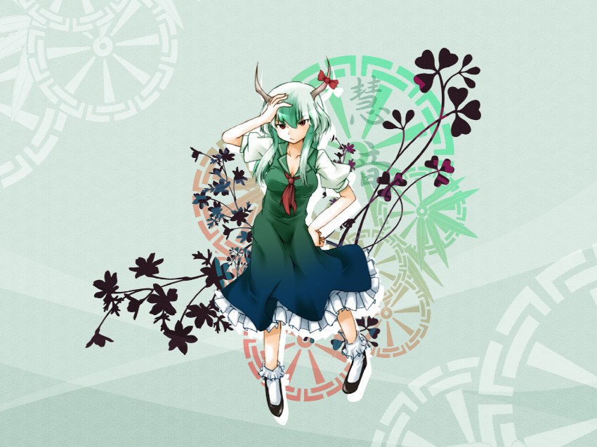 kamishirasawa keine and ex-keine (touhou) drawn by shimanaka_arihito