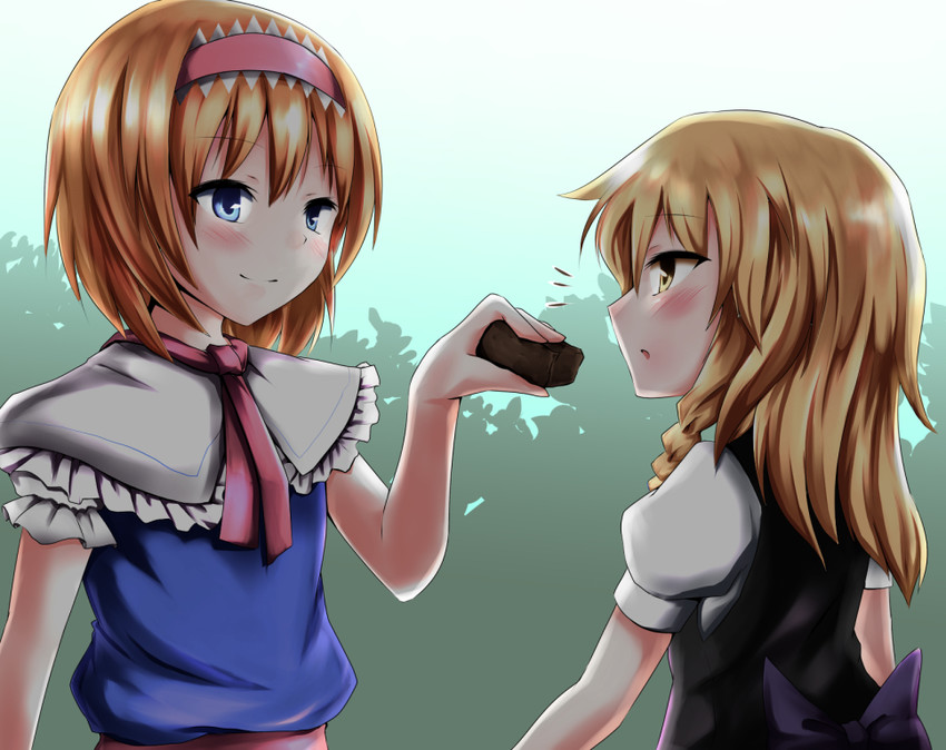 kirisame marisa and alice margatroid (touhou and 1 more) drawn by koro_(cookie)