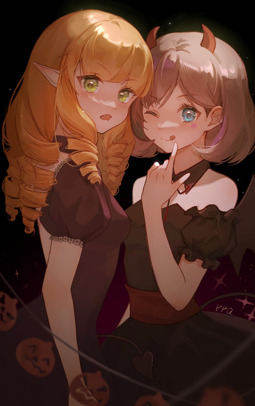 heanna sumire and tang keke (love live! and 1 more) drawn by pupuki