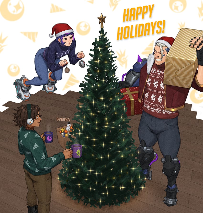 juno, venture, and hazard (overwatch and 1 more) drawn by breikka