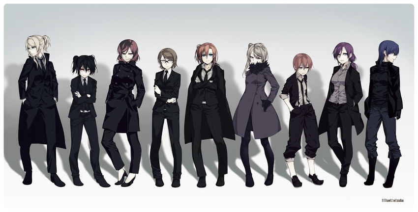 nishikino maki, tojo nozomi, sonoda umi, yazawa nico, ayase eli, and 4 more (love live! and 1 more) drawn by sizuka_(takuma0)