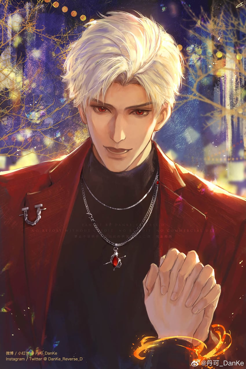 protagonist and sylus (love and deepspace) drawn by danke_reverse_d