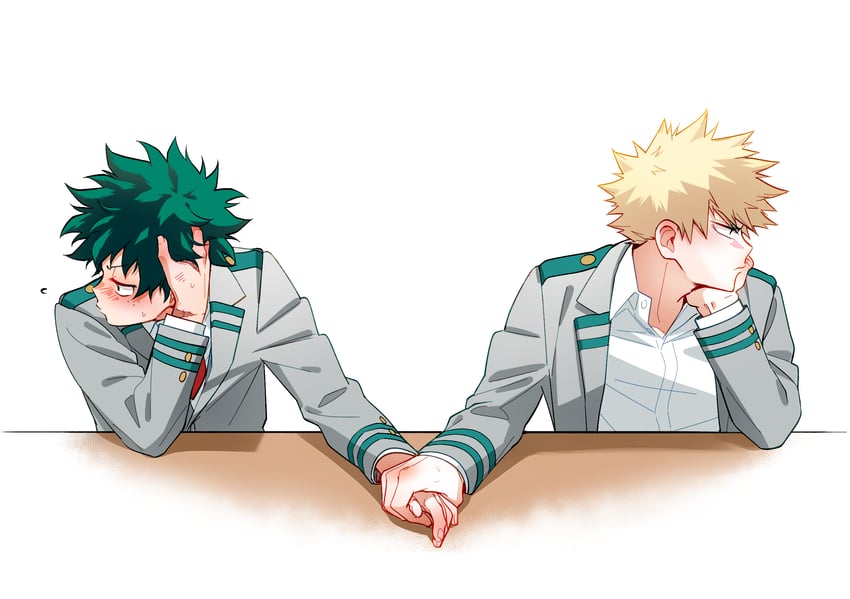 midoriya izuku and bakugou katsuki (boku no hero academia) drawn by hodu_(hodumha)