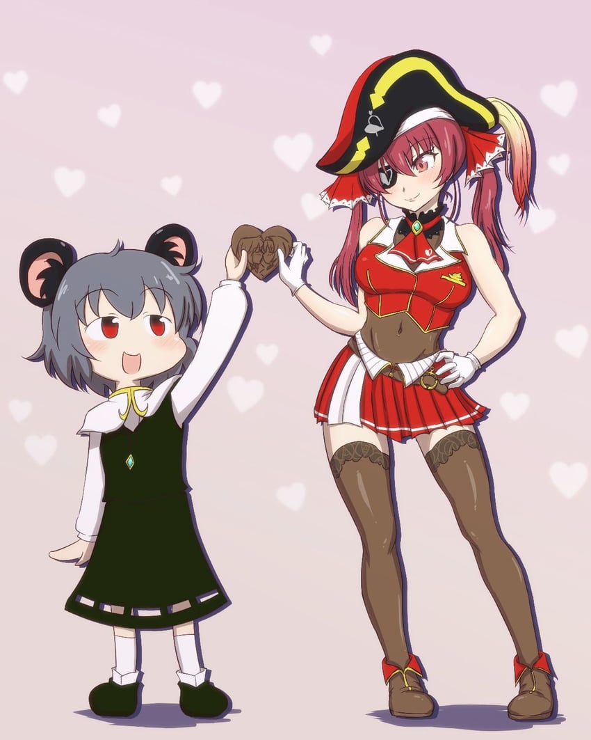 houshou marine, nazrin, and nyon (touhou and 2 more) drawn by iiyo_koiyo_ikuiku_yajuu_bucchippa_senpai