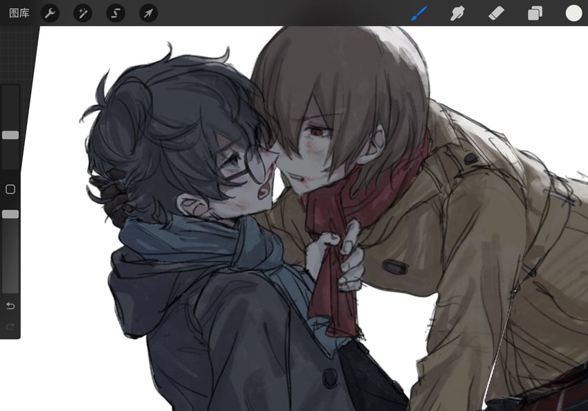 amamiya ren and akechi gorou (persona and 2 more) drawn by wuzeiyu
