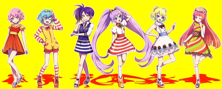 manaka laala, minami mirei, reona west, dorothy west, toudou shion, and 1 more (pretty series and 1 more) drawn by akasata