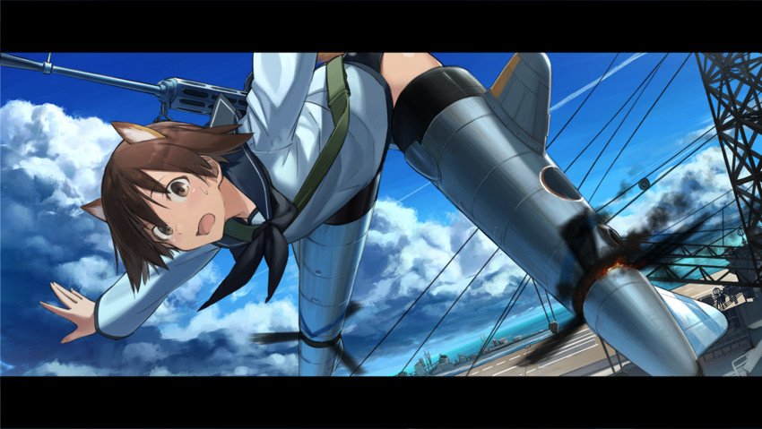 miyafuji yoshika (world witches series and 1 more) drawn by kirii