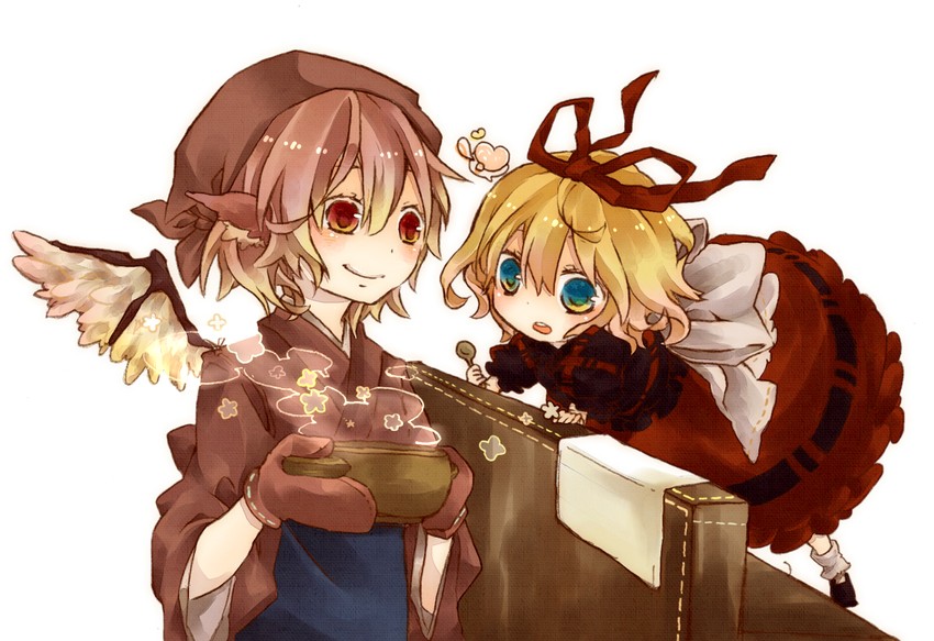 mystia lorelei, medicine melancholy, and okamisty (touhou) drawn by koura_higure