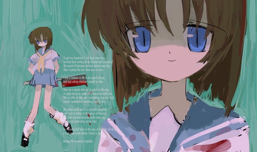 ryuuguu rena (higurashi no naku koro ni) drawn by hairo_(r228n)