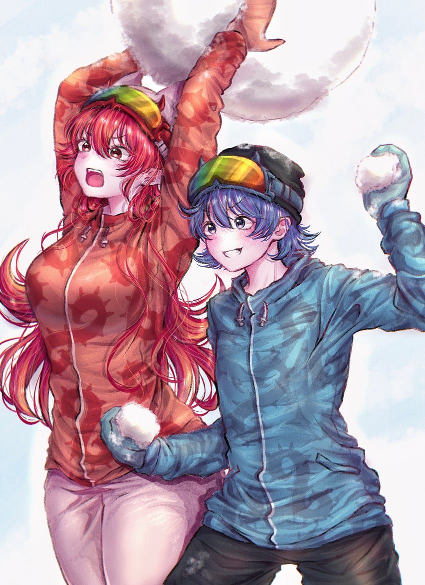 suzuki iruma and azazel ameri (mairimashita! iruma-kun) drawn by azulasi
