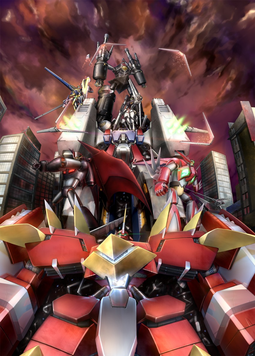 nu gundam, getter-1, big o, v2 gundam, getter 1, and 3 more (gundam and 9 more) drawn by intuos9