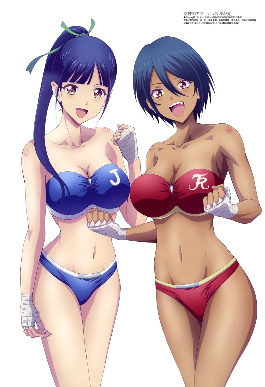 tsuruga ami and azuma valentina (megami magazine and 1 more) drawn by noguchi_masatsune