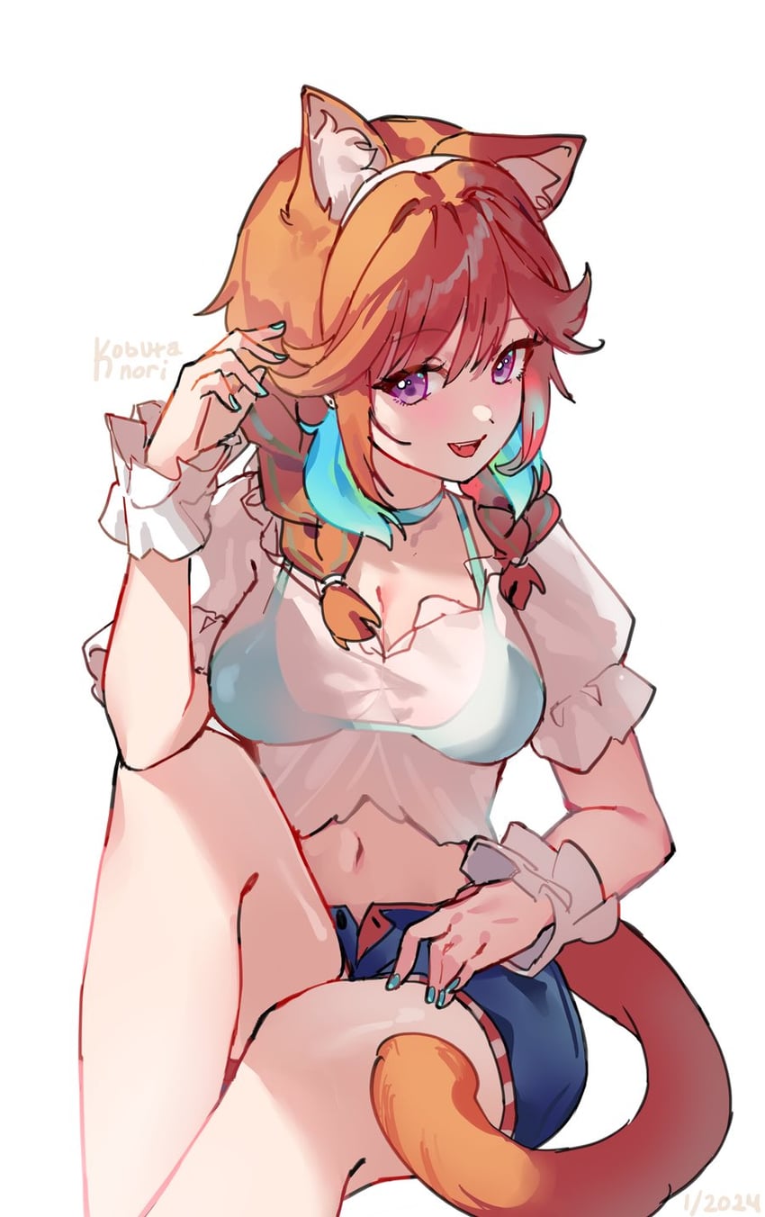 takanashi kiara (hololive and 1 more) drawn by kobutanori