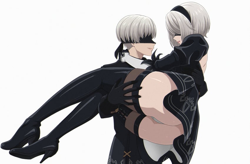 2b and 9s (nier and 1 more) drawn by shirl_geem