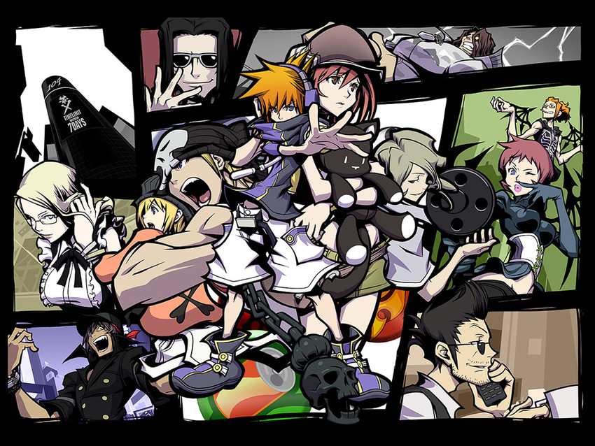 sakuraba neku, misaki shiki, nyantan, bito daisukenojo, kiryu yoshiya, and 8 more (subarashiki kono sekai) drawn by kobayashi_gen