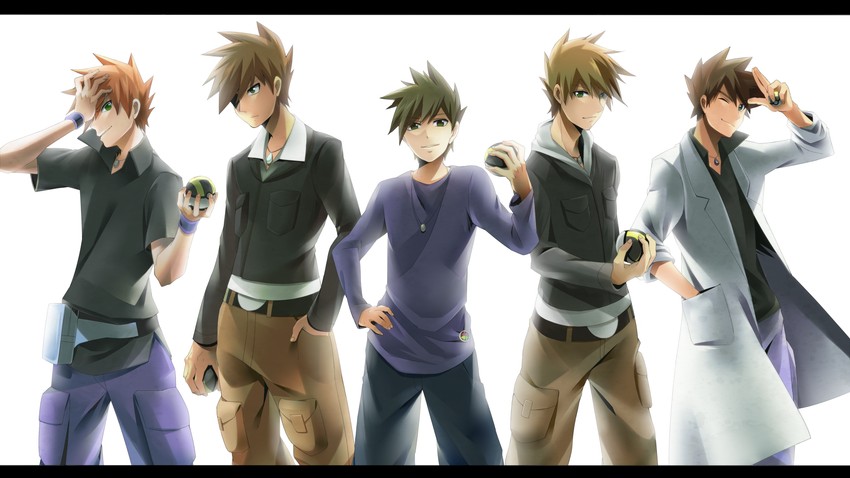 blue oak and gary oak (pokemon and 5 more) drawn by yache