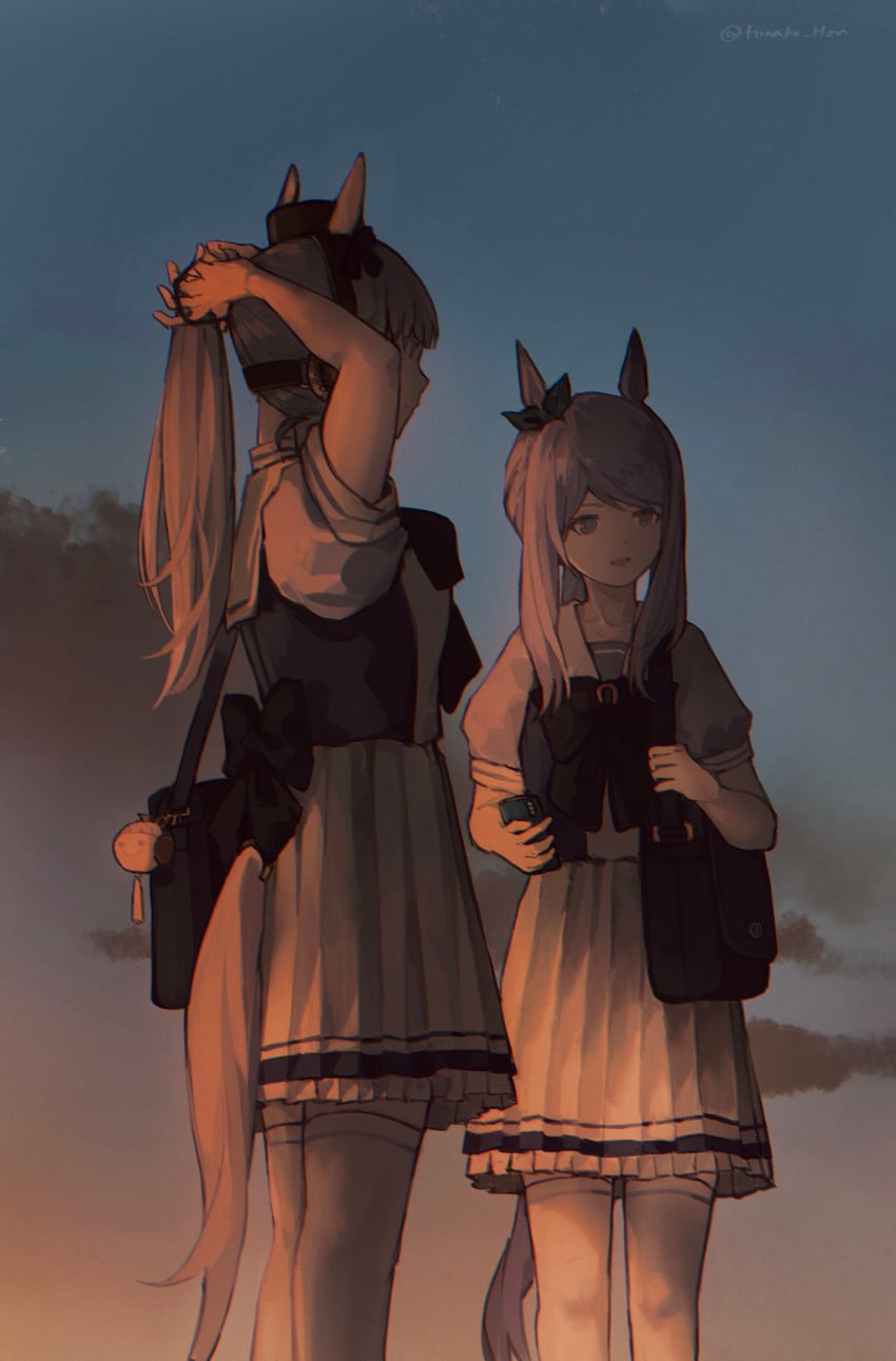 gold ship and mejiro mcqueen (umamusume) drawn by yi_yu