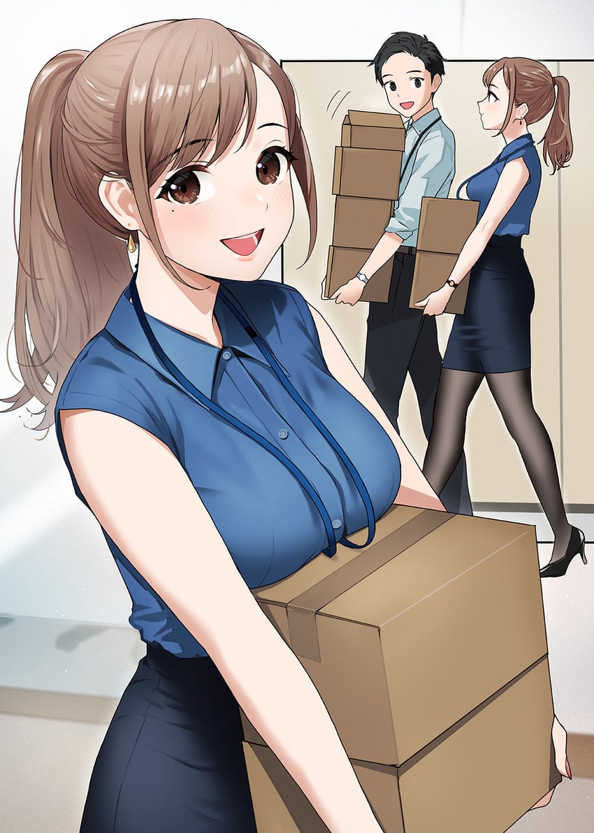 akaori umeka (kaisha no senpai akaori-san) drawn by doushimasho