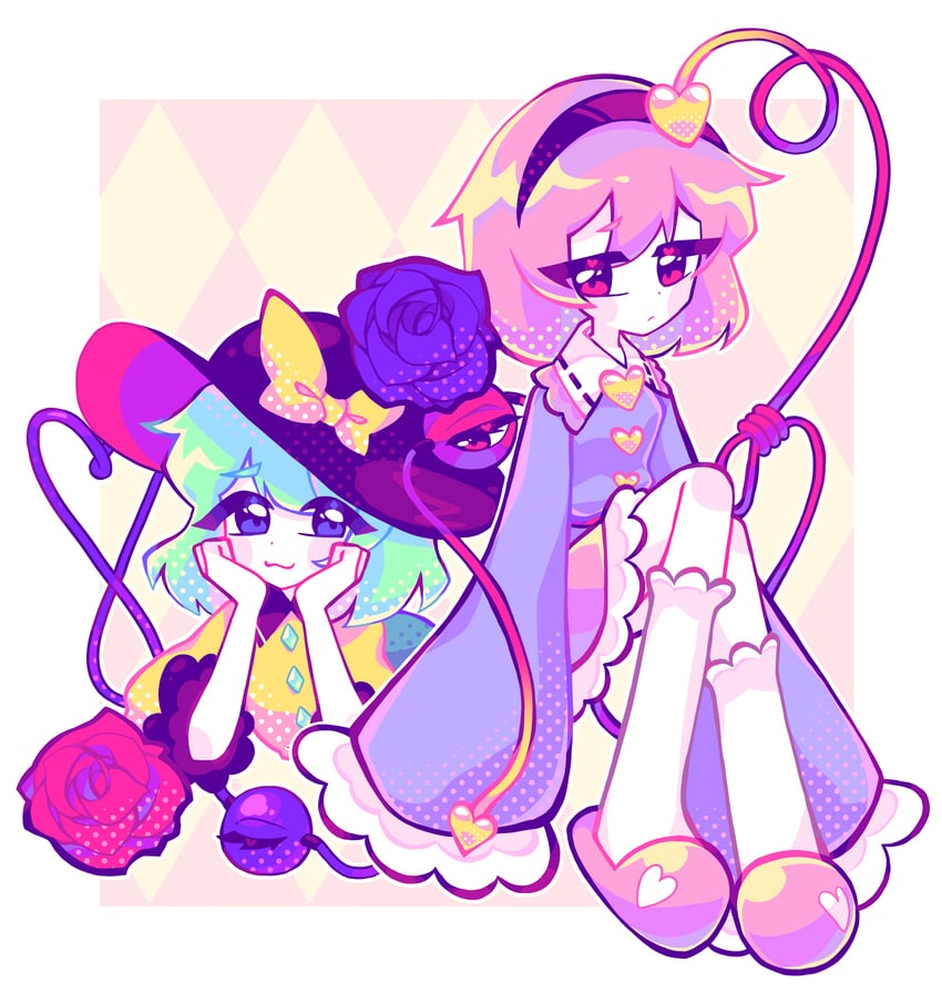 komeiji koishi and komeiji satori (touhou) drawn by reimu_is