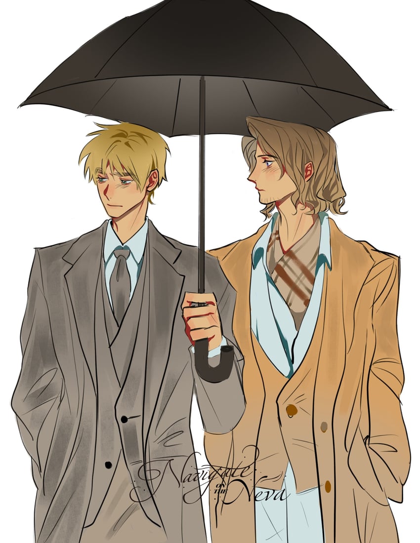 united kingdom and france (axis powers hetalia) drawn by pixels_(penelopejo18155)
