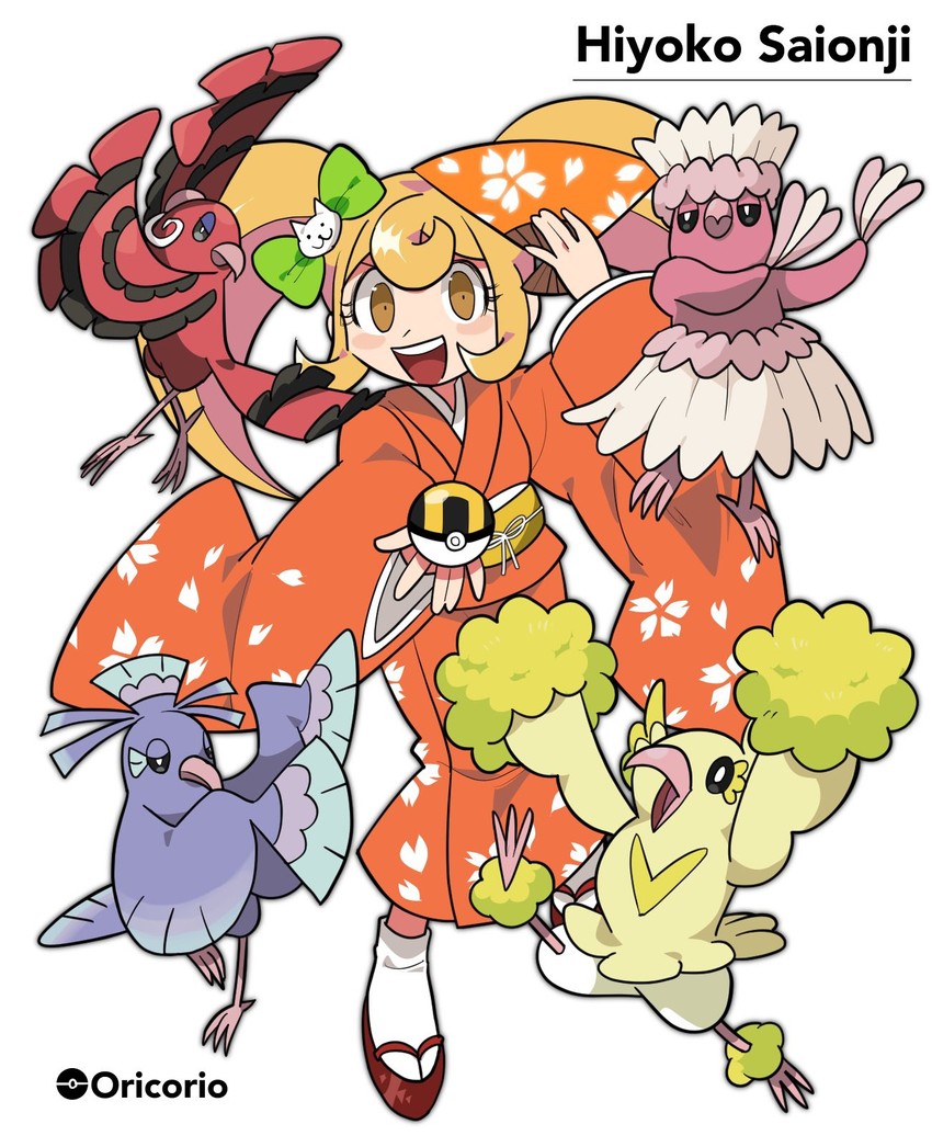 saionji hiyoko and oricorio (pokemon and 2 more) drawn by furukawa_(yomawari)