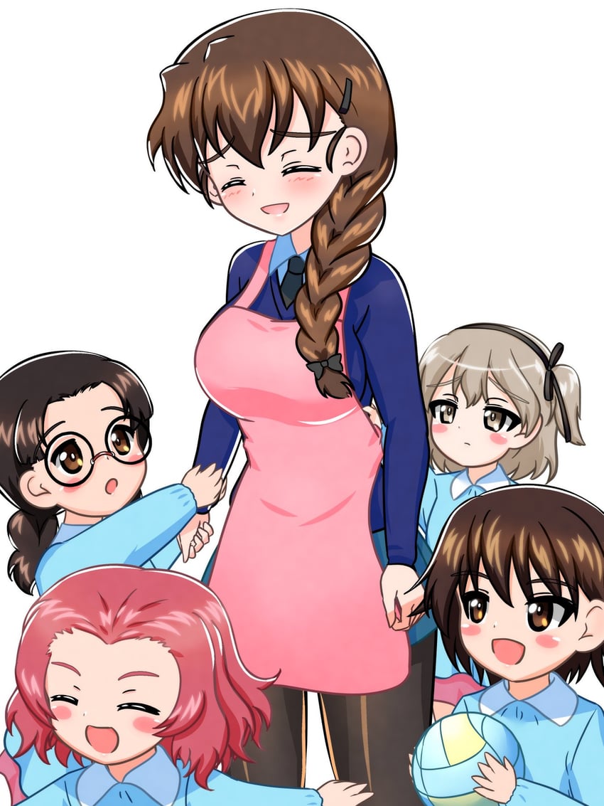 shimada arisu, rosehip, isobe noriko, fukuda haru, and rukuriri (girls und panzer) drawn by earlobe1514366