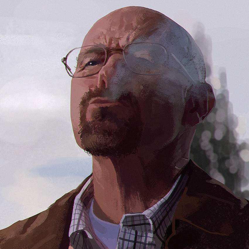 walter white (breaking bad) drawn by ilya_kuvshinov
