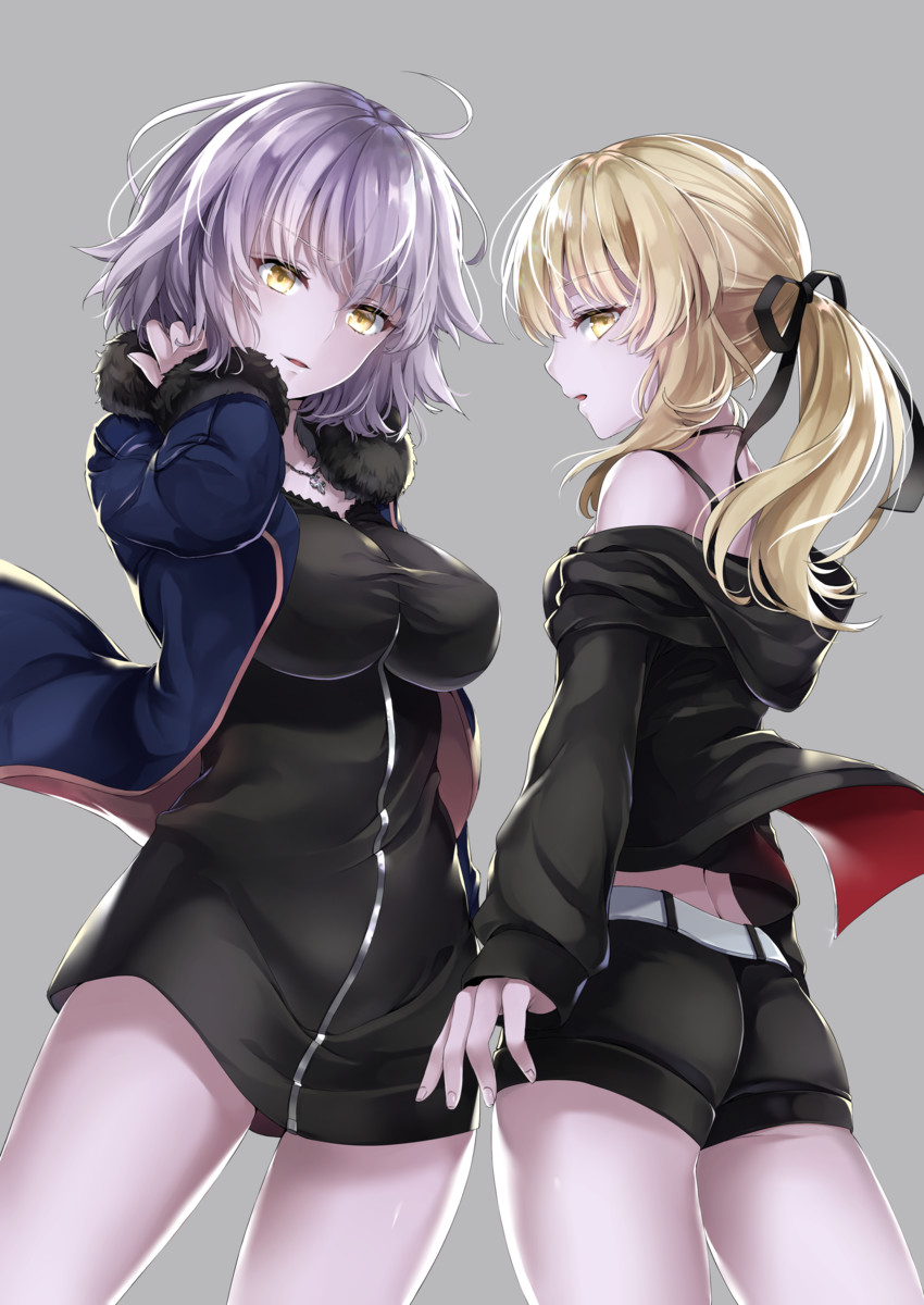 artoria pendragon, jeanne d'arc alter, and saber alter (fate and 1 more) drawn by hane_yuki