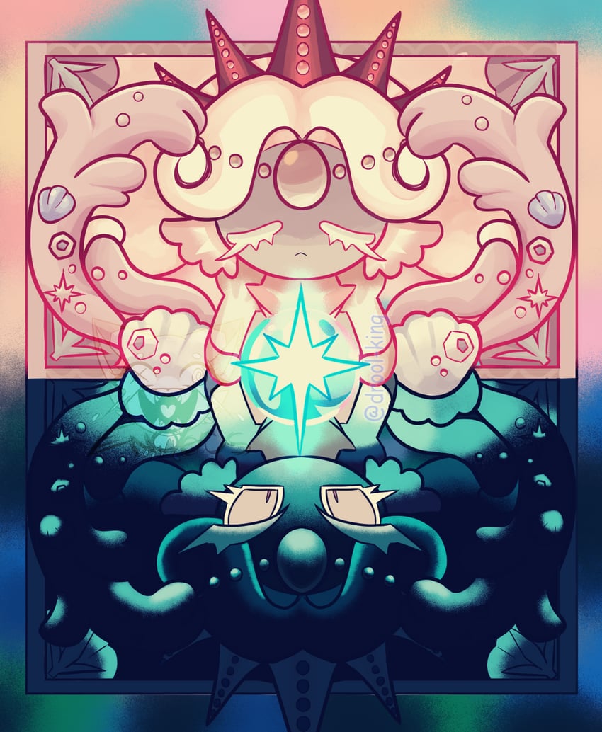 black pearl cookie and white pearl cookie (cookie run and 1 more) drawn by drool-king