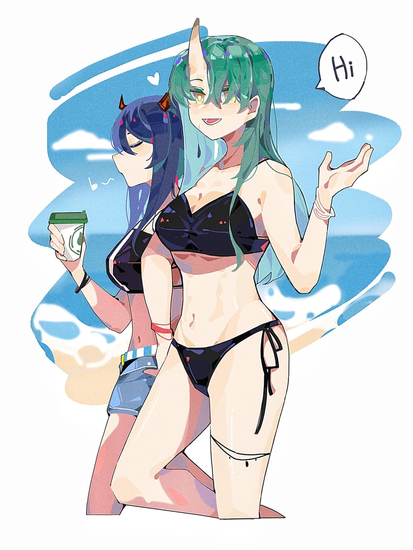 ch'en, hoshiguma, and female tourist c (arknights) drawn by haobuguniao
