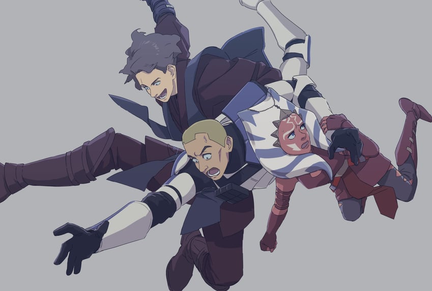ahsoka tano, anakin skywalker, and captain rex (star wars and 1 more) drawn by 0109_(artist)