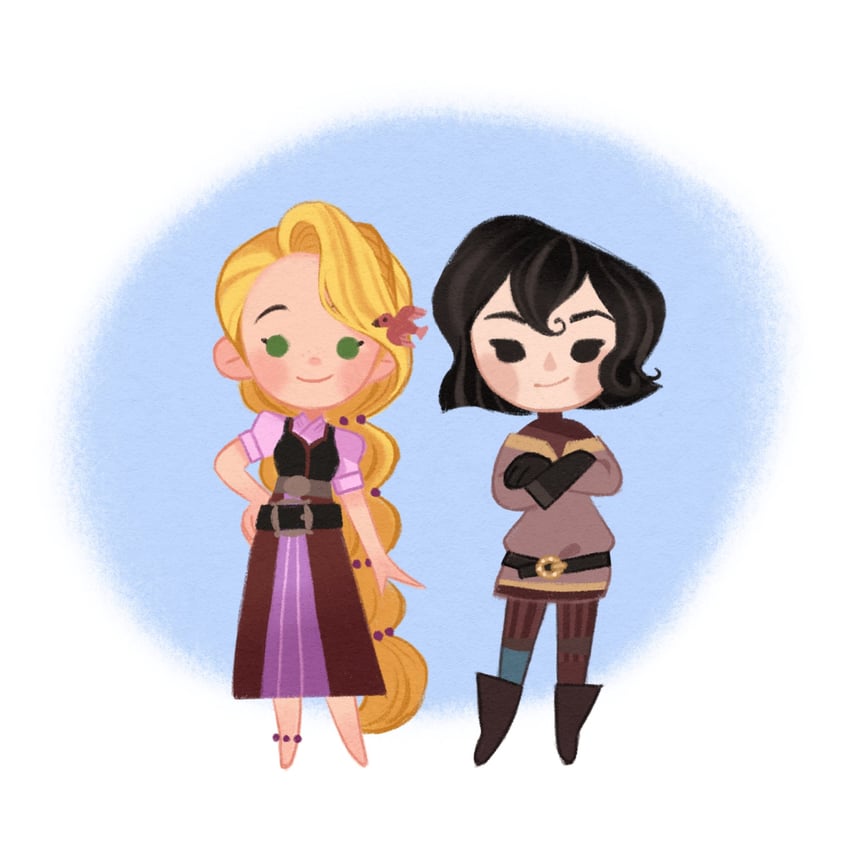 rapunzel and cassandra (tangled and 1 more) drawn by yahoyaho3281