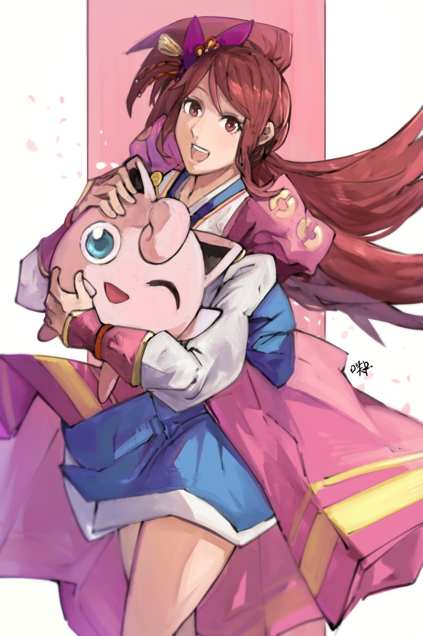 jigglypuff and oichi (pokemon and 2 more) drawn by sakuremi
