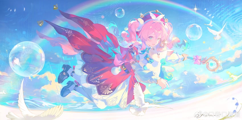 hyacine and little ica (honkai and 1 more) drawn by koujuan