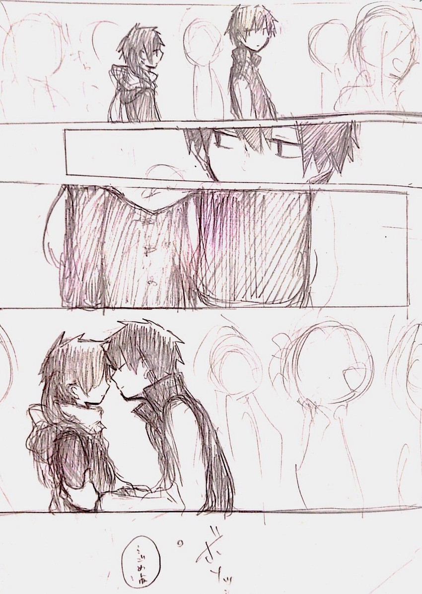 kisaragi shintarou and enomoto takane (kagerou project) drawn by note_(hikahikamahiru)