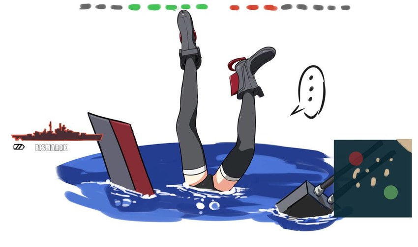 bismarck (kantai collection and 1 more) drawn by mito._(2490170597)