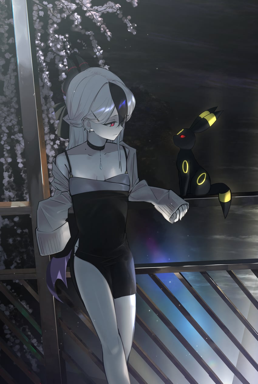 kayoko and umbreon (pokemon and 1 more) drawn by koutannkoburia