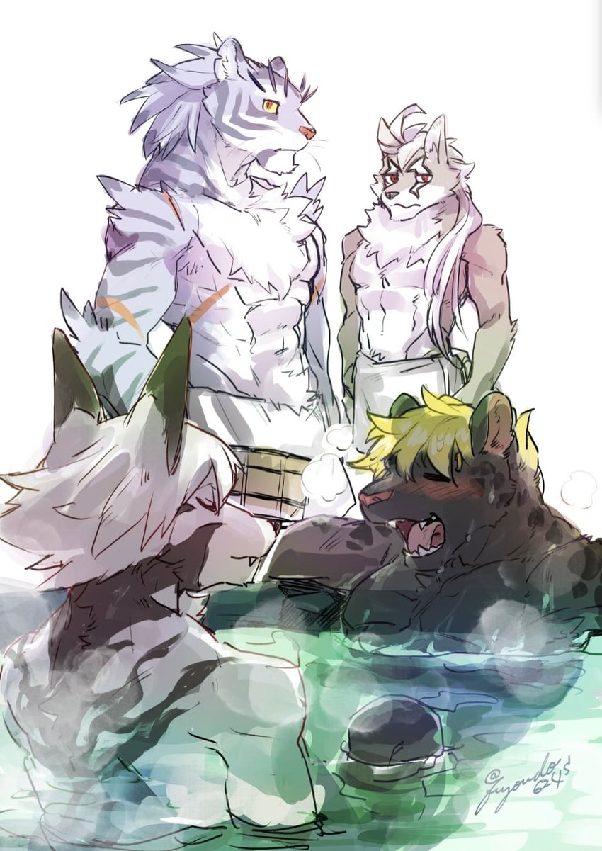 nimbus, klaus, claw, and albert (world flipper) drawn by fuyodo