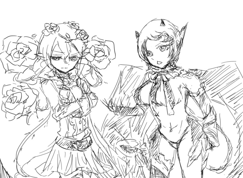 cranberry and maou pam (mahou shoujo ikusei keikaku and 2 more) drawn by chenjuliushuang
