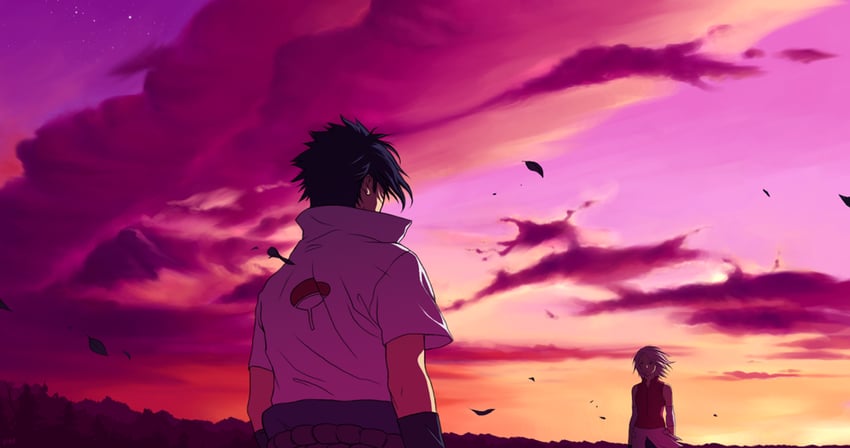 haruno sakura and uchiha sasuke (naruto) drawn by samurai-pet