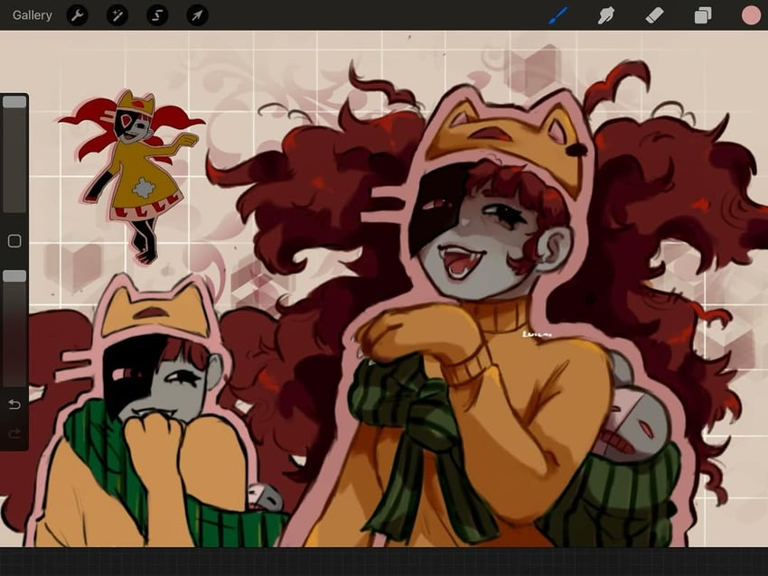 taski maiden (ena and 1 more) drawn by luiun.i