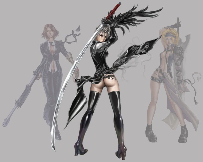 cloud strife, sephiroth, vincent valentine, yuna, rikku, and 1 more (final fantasy and 3 more) drawn by minh_do