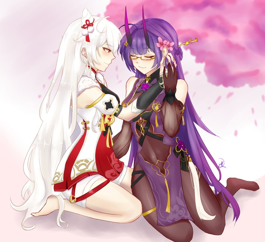 kiana kaslana and raiden mei (honkai and 1 more) drawn by nitrouzs