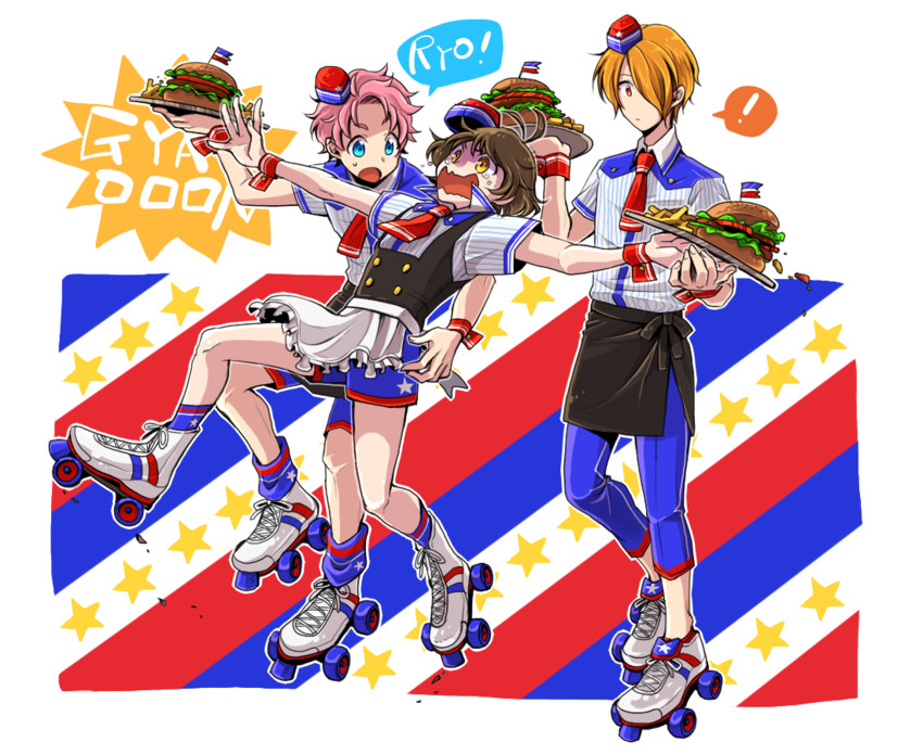akizuki ryo, kabuto daigo, and tsukumo kazuki (idolmaster and 1 more) drawn by kikkou