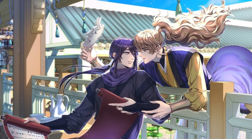 yin yu and quan yizhen (tianguan cifu) drawn by melan_melan