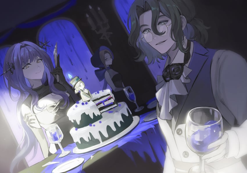 arcana, forget me not, and ms. grace (reverse:1999) drawn by moning_ade
