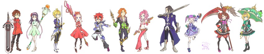 ryfia, l'arc bright lagoon, poorya, adelle nevanlinna, ruunya, and 6 more (arc rise fantasia) drawn by shiho_(pixiv)